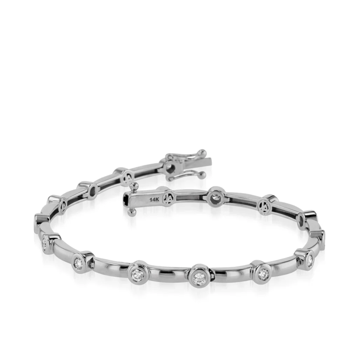 14K Yellow Gold Diamond Tennis Bracelet