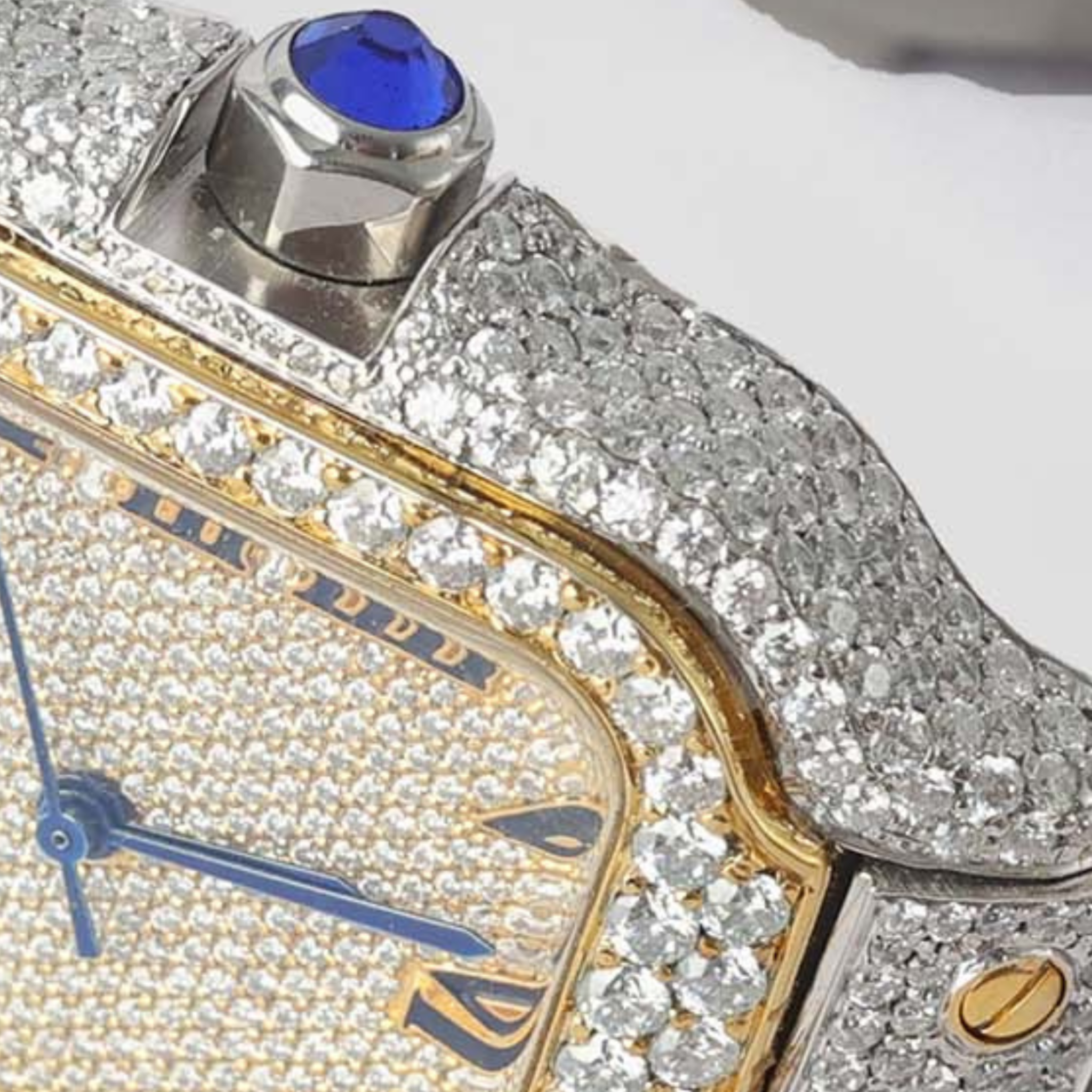 A Luxury Two-Tone Moissanite Diamond Watch – VVS1 Clarity, Iced Out 41MM Stainless Steel Automatic