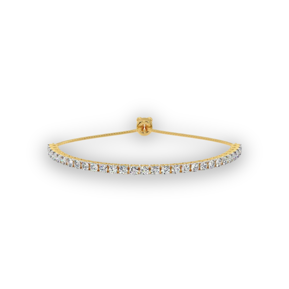 Golden Diamond Tennis Bracelet