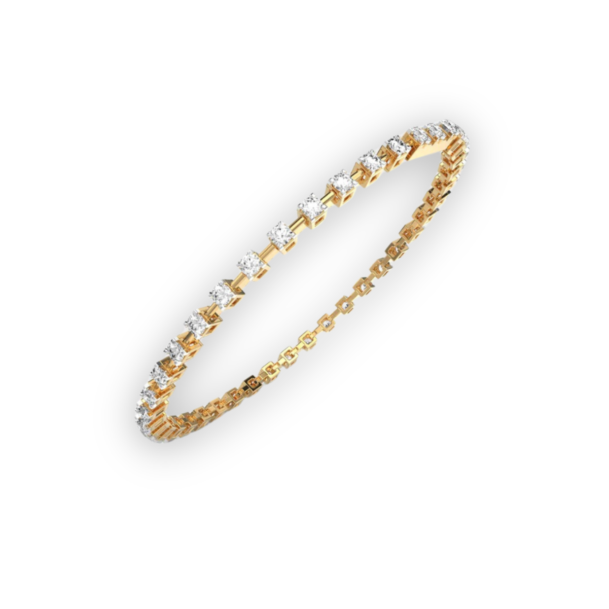 Classic Gold Diamond Tennis Bracelet
