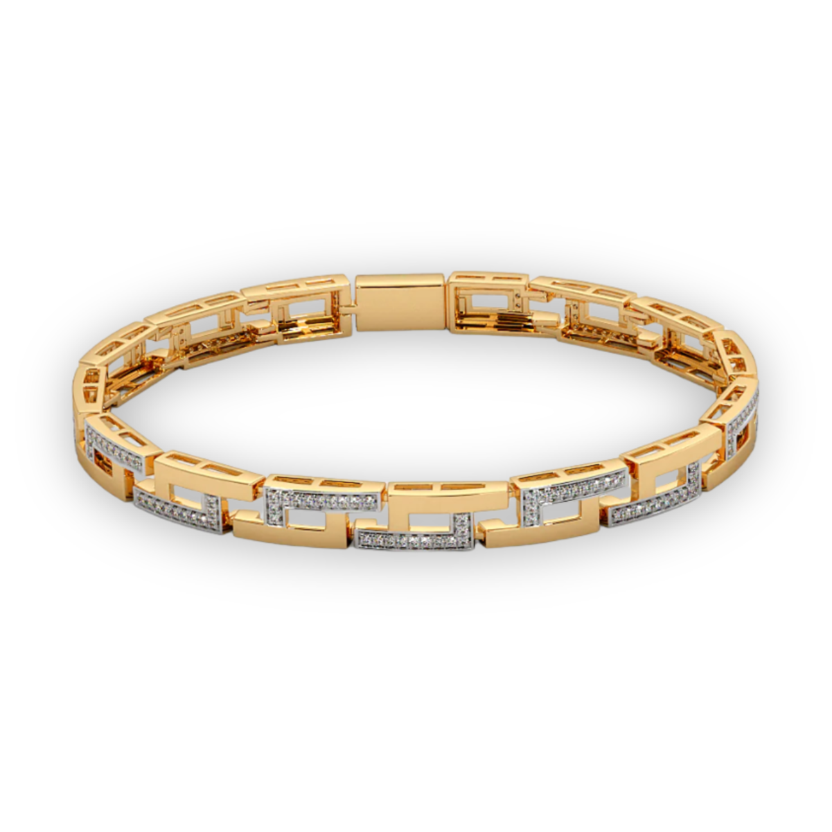 Geometric Elegance Gold Bracelet