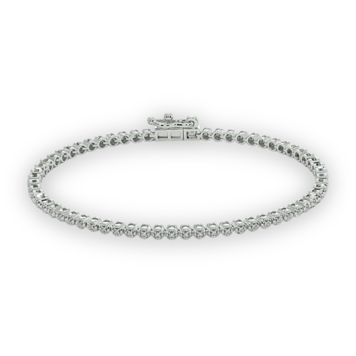 Elegant Diamond Tennis Bracelet in White Gold