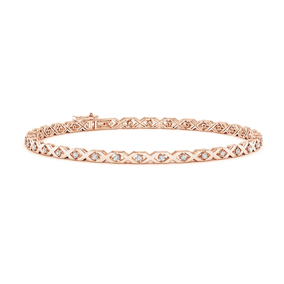 18K Gold Diamond Bracelet for Men