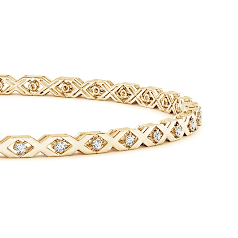18K Gold Diamond Bracelet for Men