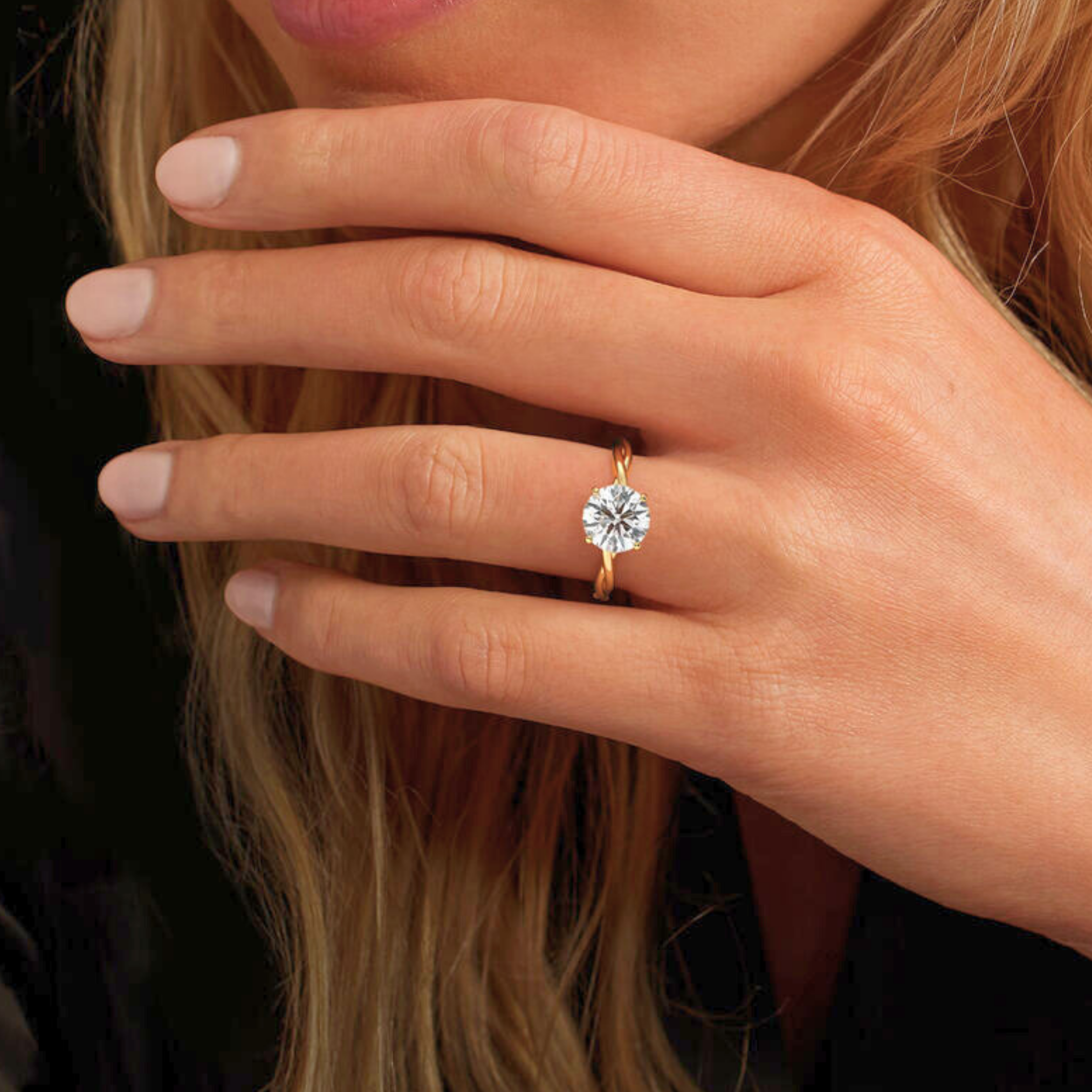 Classic Solitaire Diamond Ring in 18K Yellow Gold