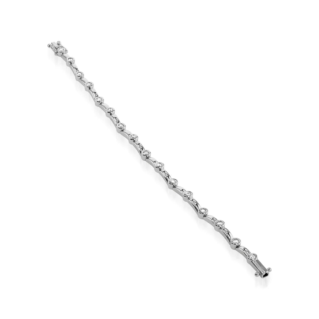 14K Yellow Gold Diamond Tennis Bracelet