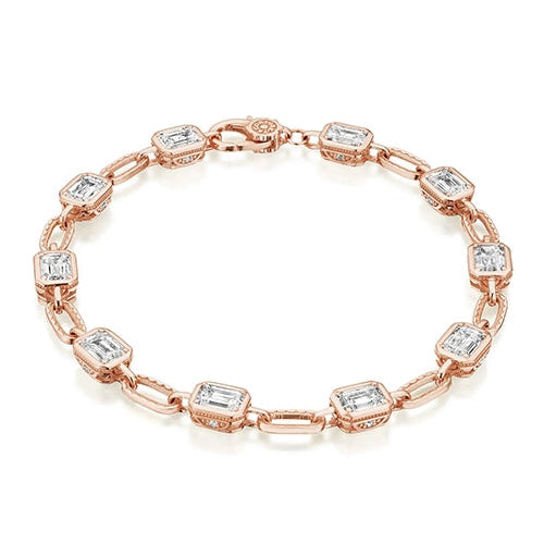 Luxury Baguette Tennis Bracelet – Gold, Rose Gold & White Gold