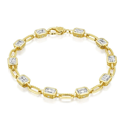 Luxury Baguette Tennis Bracelet – Gold, Rose Gold & White Gold