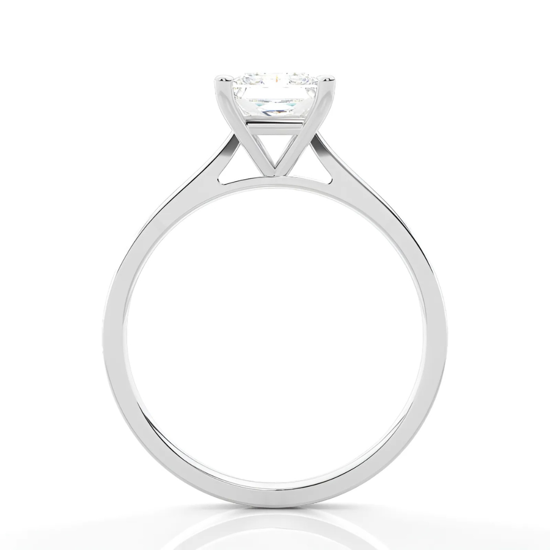 Exquisite Gold Princess Cut Diamond Engagement Ring | Modern Luxury Solitaire