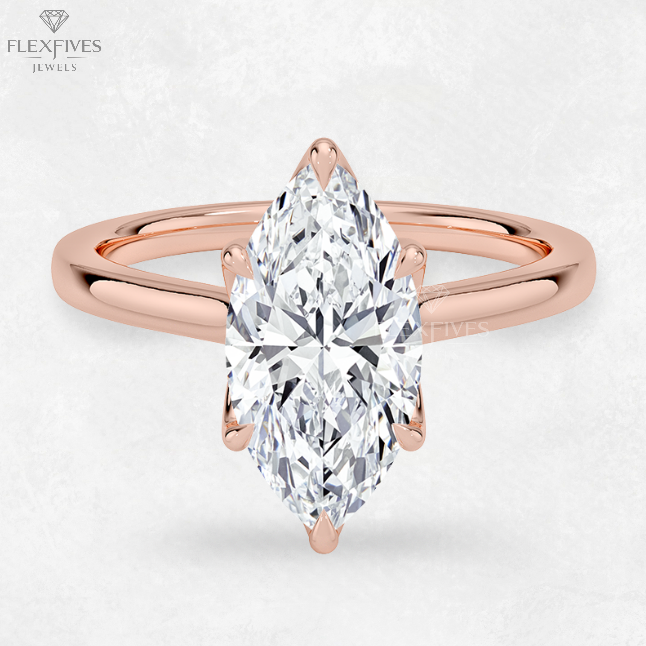 Marquise Cut Moissanite Diamond Engagement Ring 1.0 TO 3.0 CT Marquise Cut Moissanite Diamond Ring Diamond Promise Ring