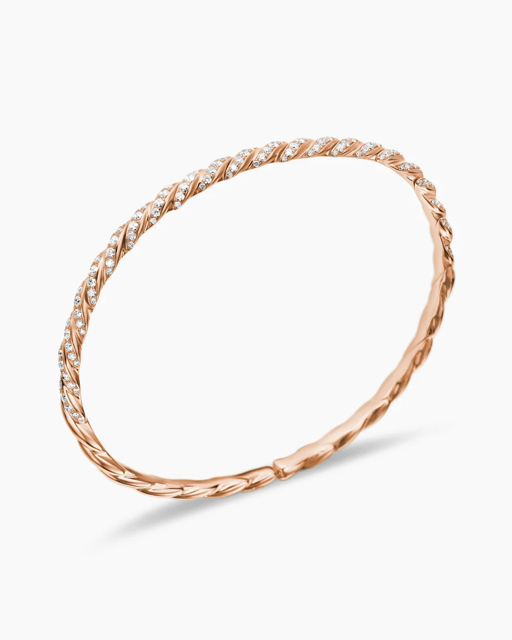 Luxury 18K Gold Diamond Twist Bangle Bracelet
