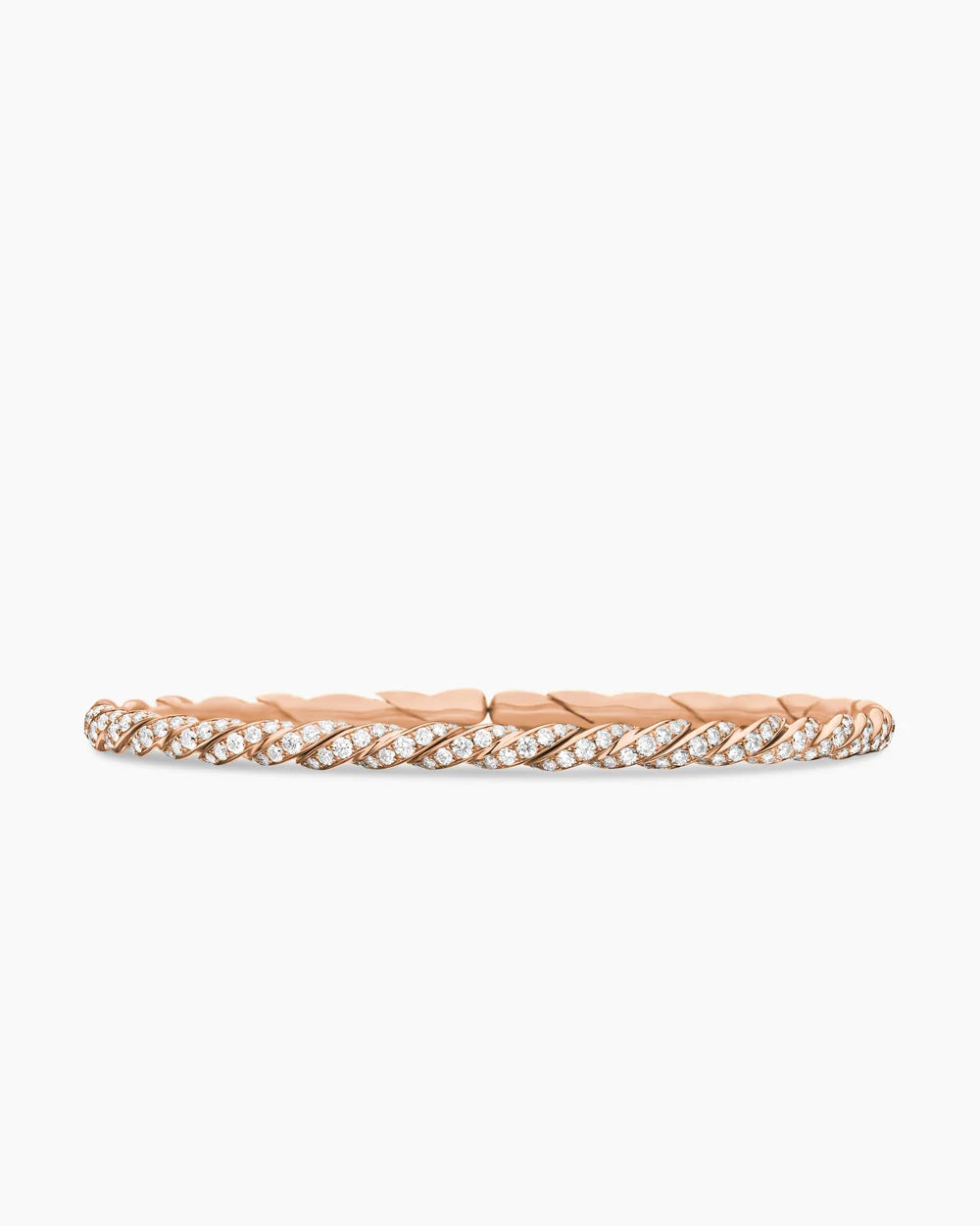 Luxury 18K Gold Diamond Twist Bangle Bracelet