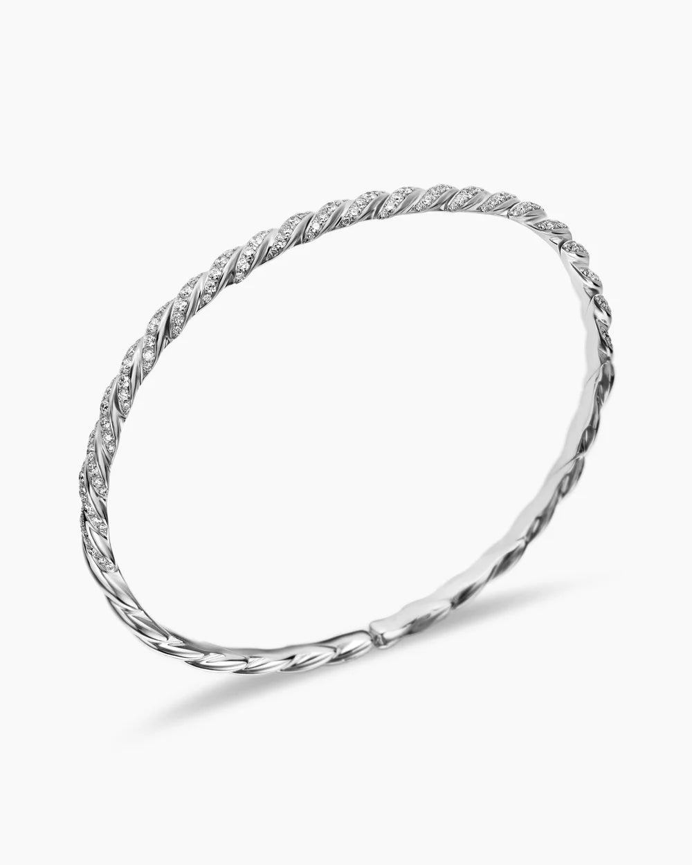 Luxury 18K Gold Diamond Twist Bangle Bracelet