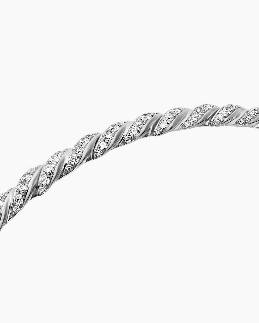 Luxury 18K Gold Diamond Twist Bangle Bracelet