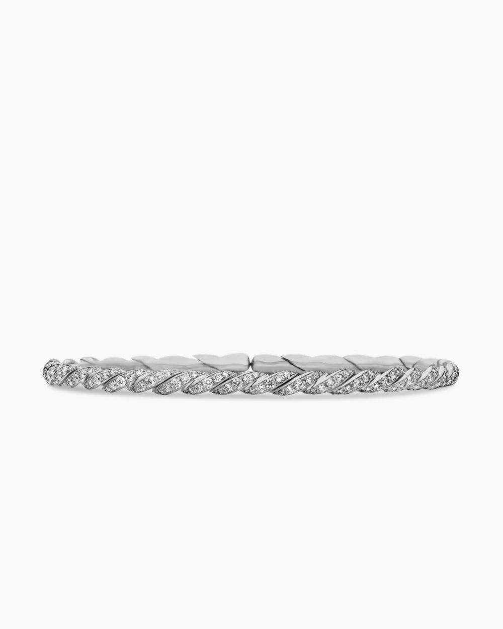 Luxury 18K Gold Diamond Twist Bangle Bracelet