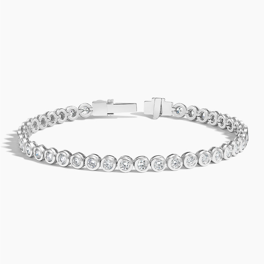 Oval Lab Diamond Bezel Tennis Bracelet