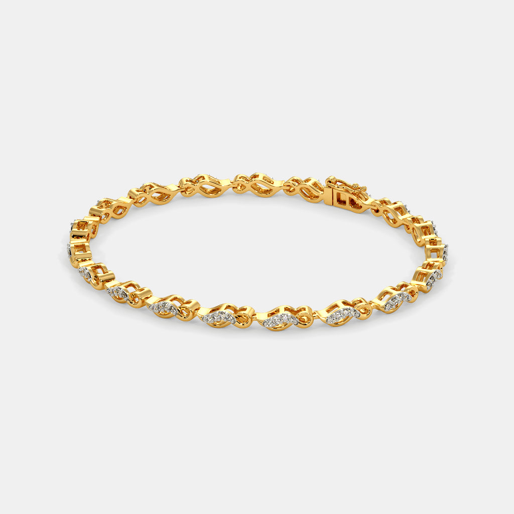 18K Gold Diamond Bracelet for Women