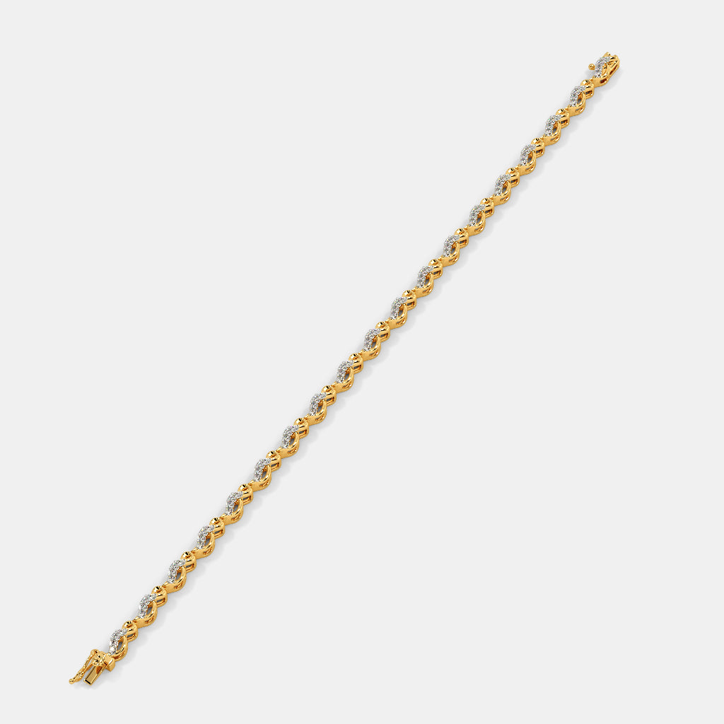 18K Gold Diamond Bracelet for Women