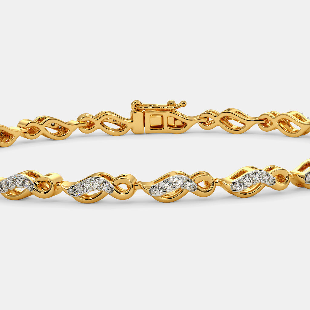 18K Gold Diamond Bracelet for Women