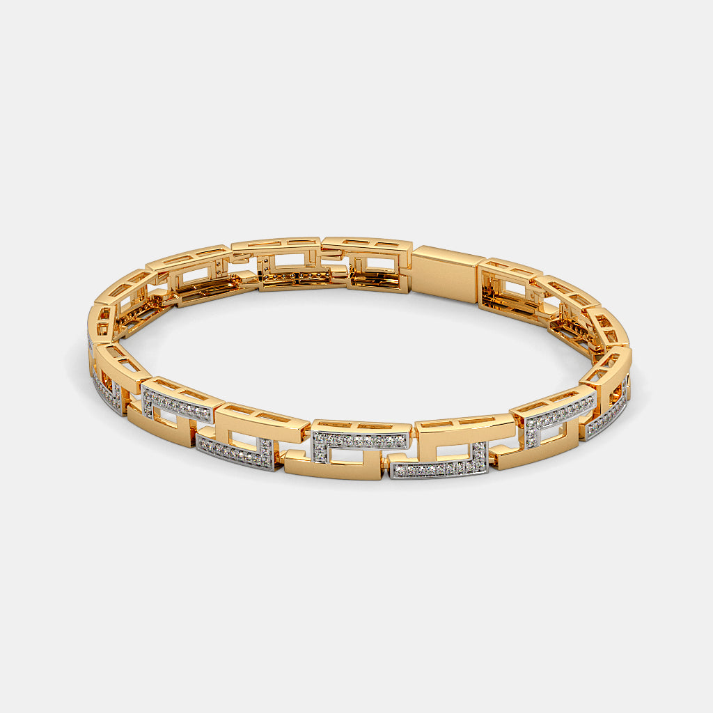Geometric Elegance Gold Bracelet