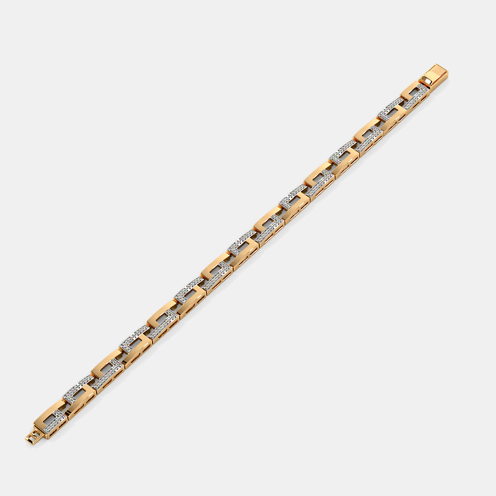 Geometric Elegance Gold Bracelet