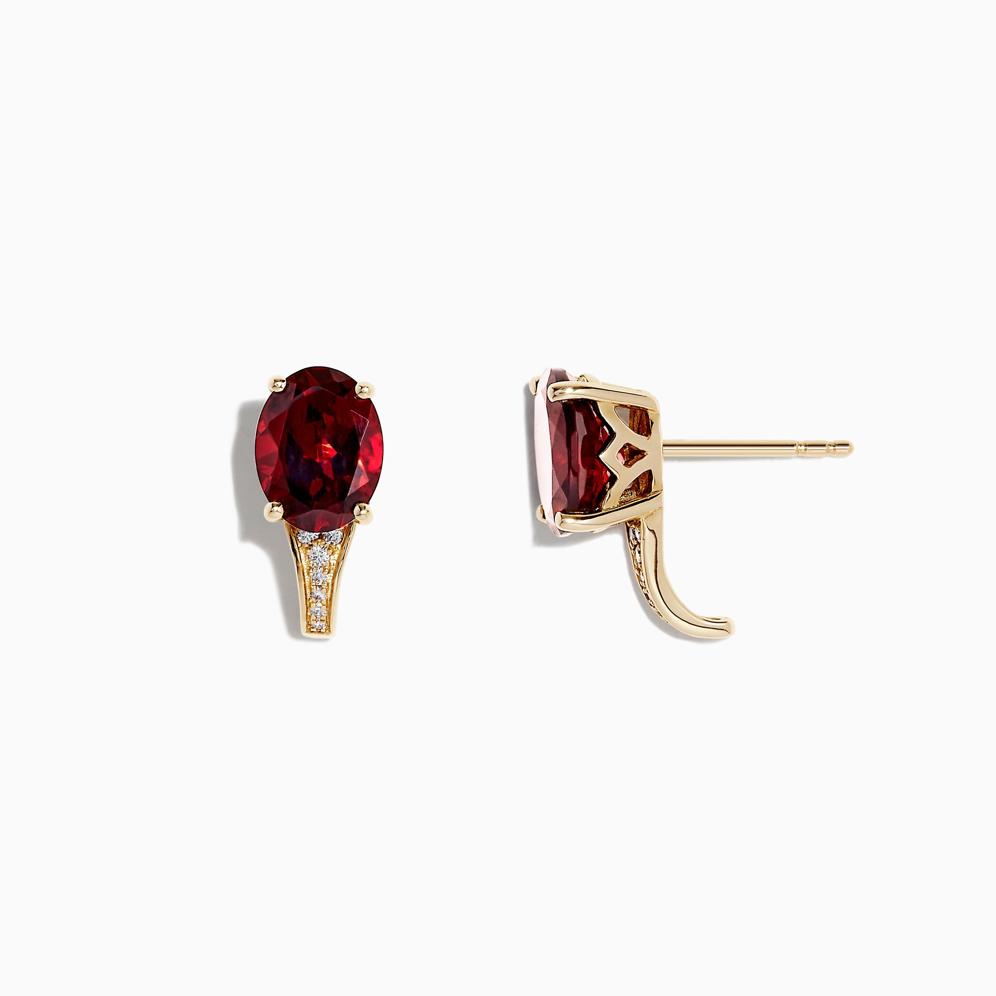 14K solid gold diamond hoop earrings for women with brilliant round-cut diamonds, perfect for luxury everyday wear.