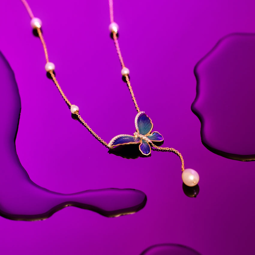 Blue Butterfly Neckless