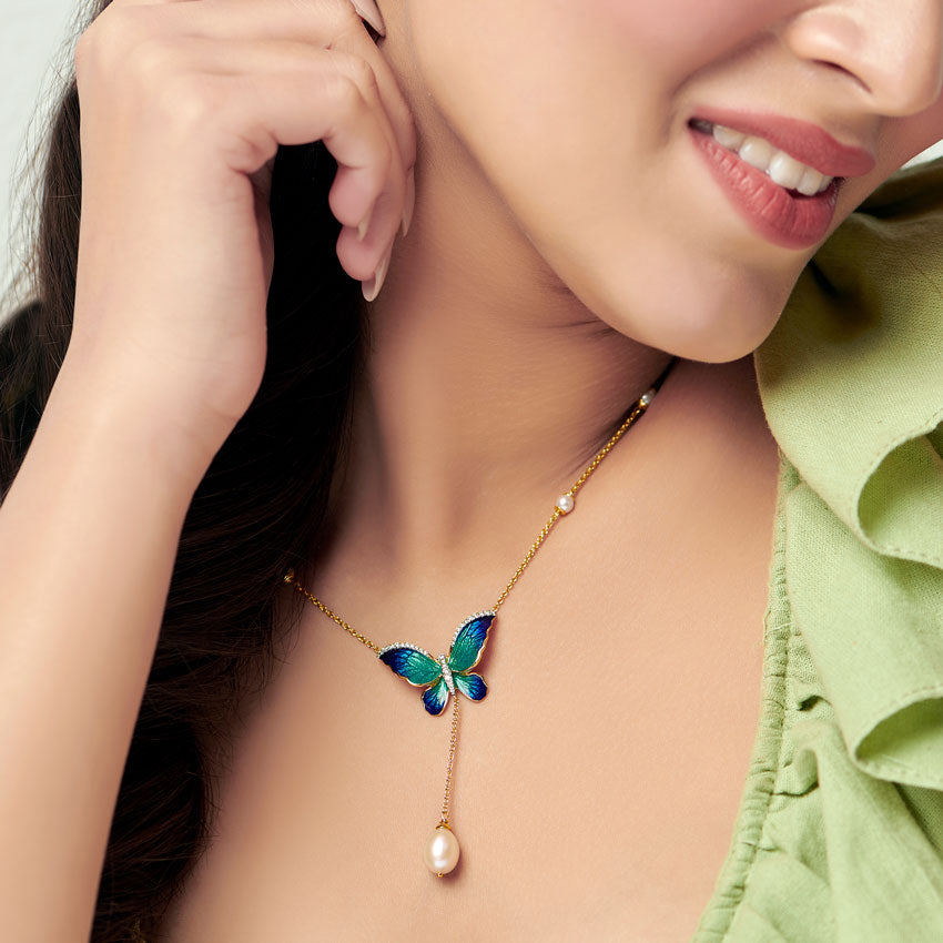 Blue Butterfly Neckless