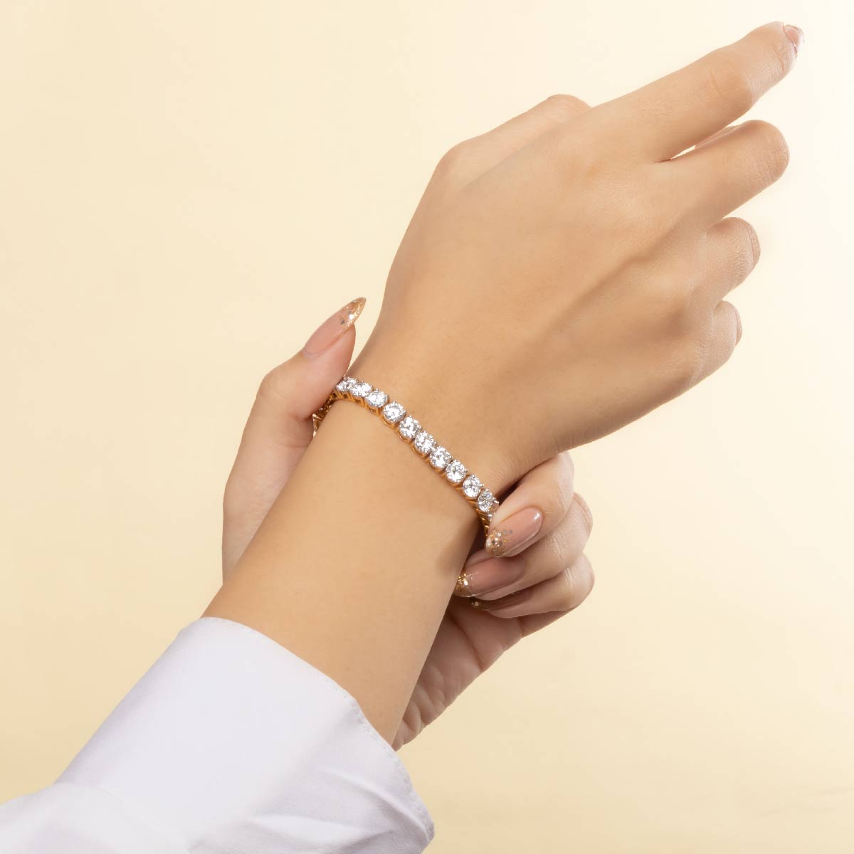 Single-Tone Diamond Tennis Bracelet