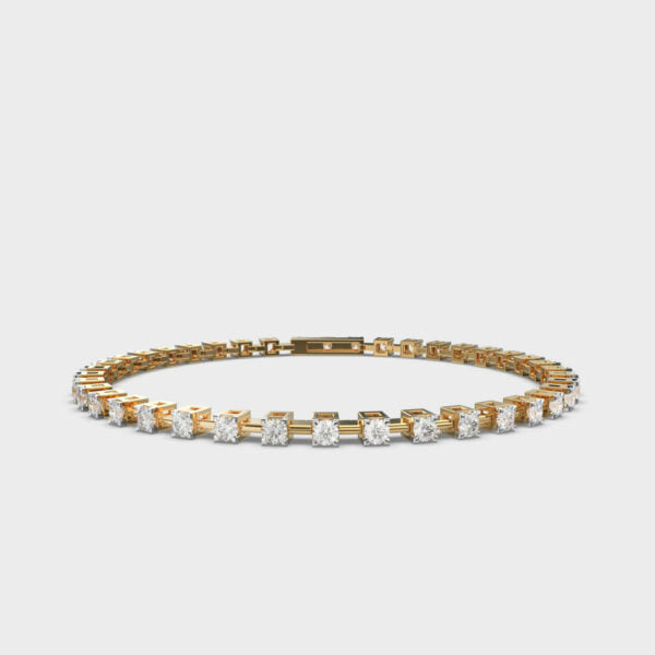 Classic Gold Diamond Tennis Bracelet