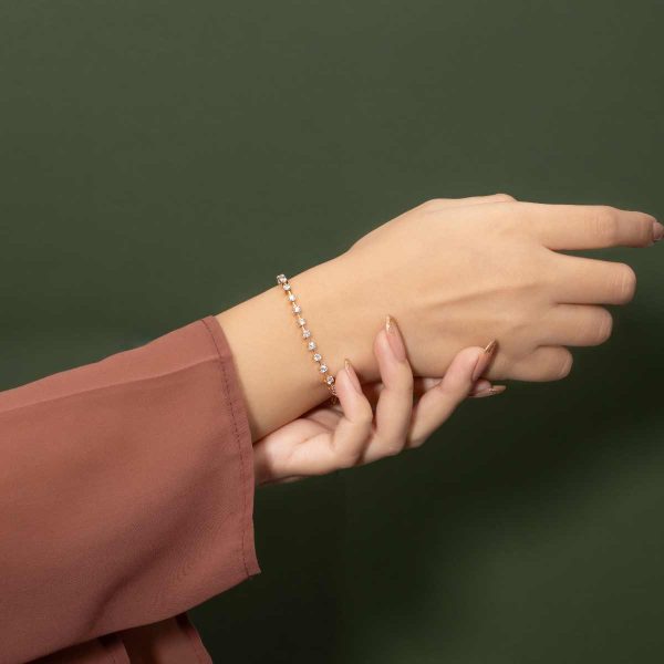 Classic Gold Diamond Tennis Bracelet