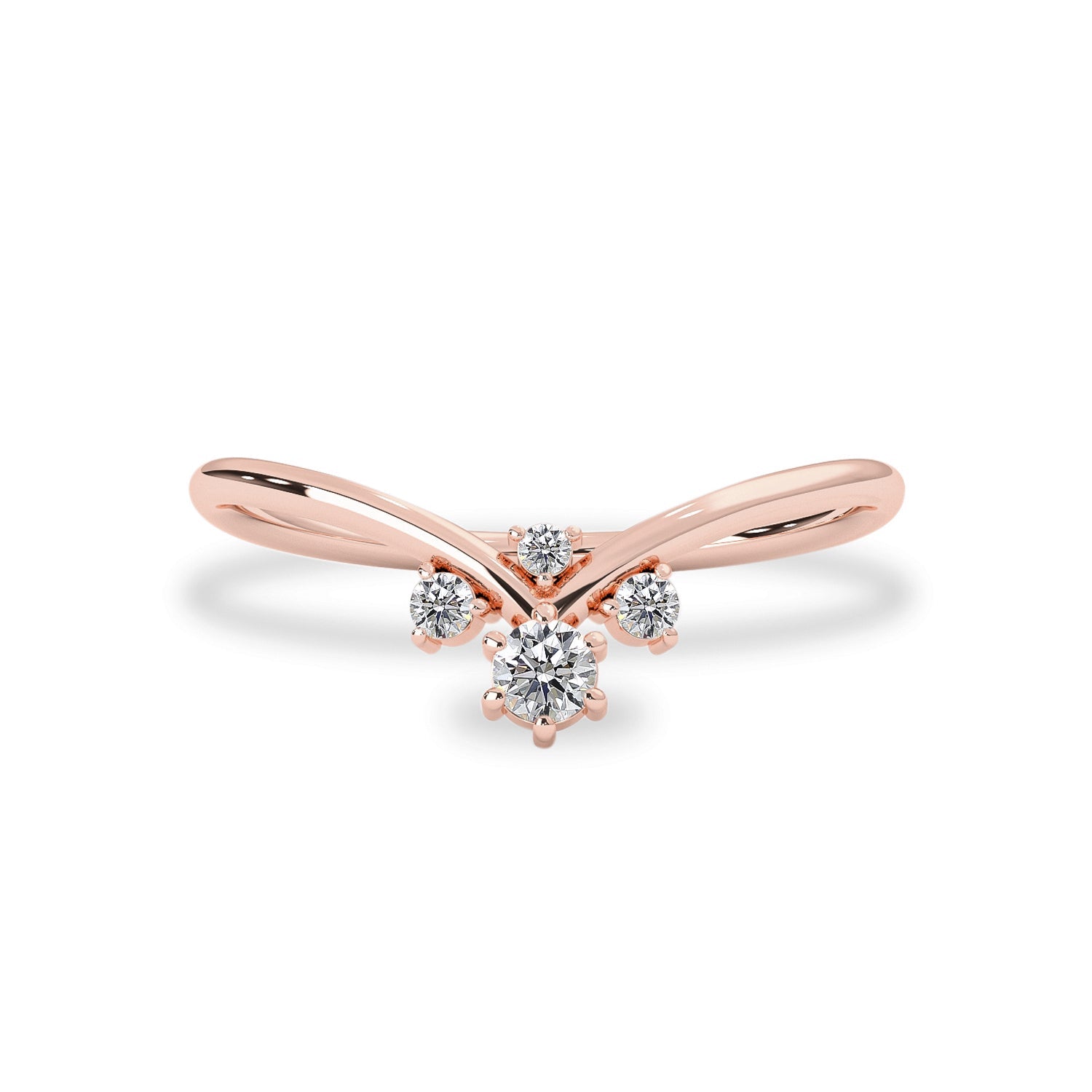 Triangle Brilliant V Shape Eternity Ring