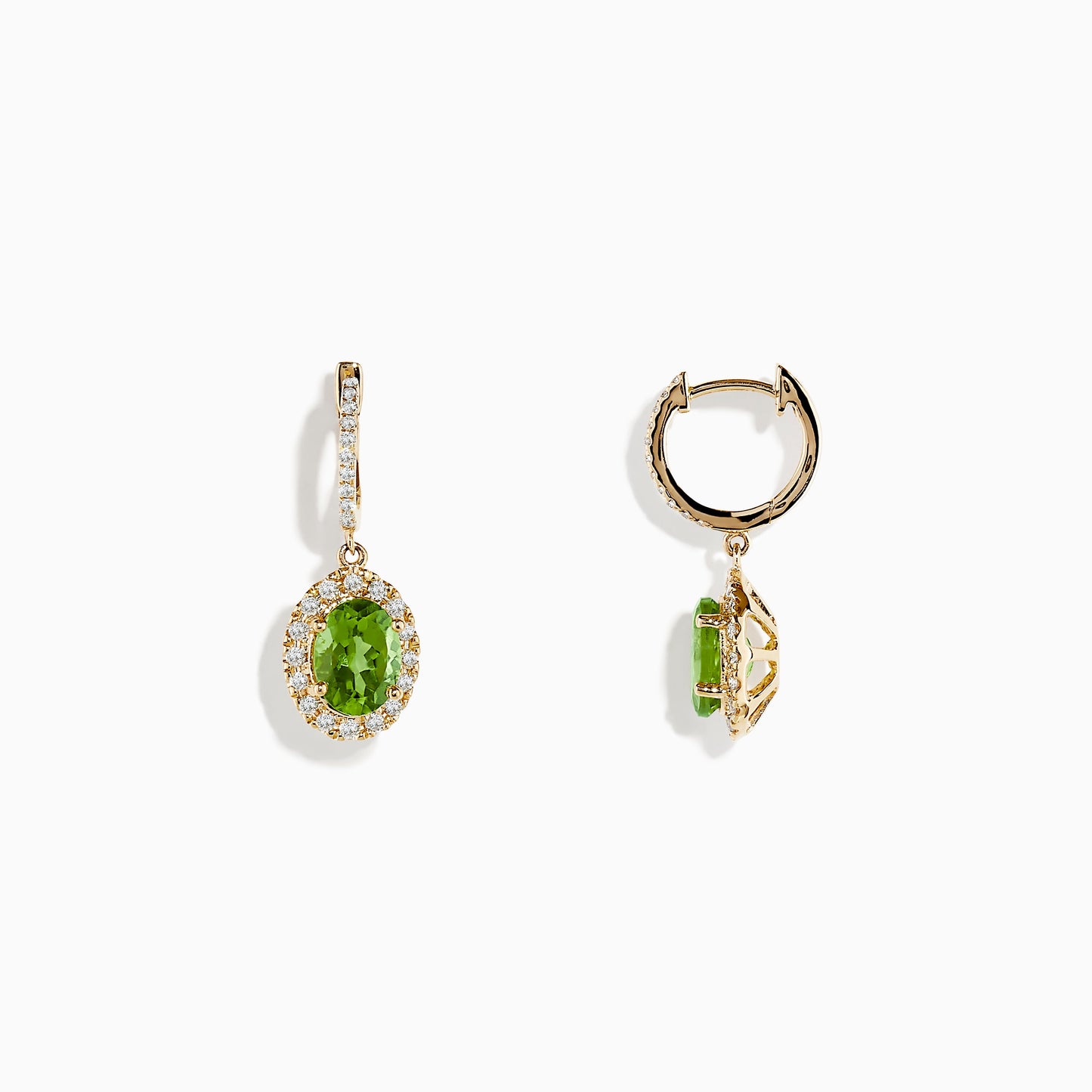 14K solid gold diamond hoop earrings for women with brilliant round-cut diamonds, perfect for luxury everyday wear.