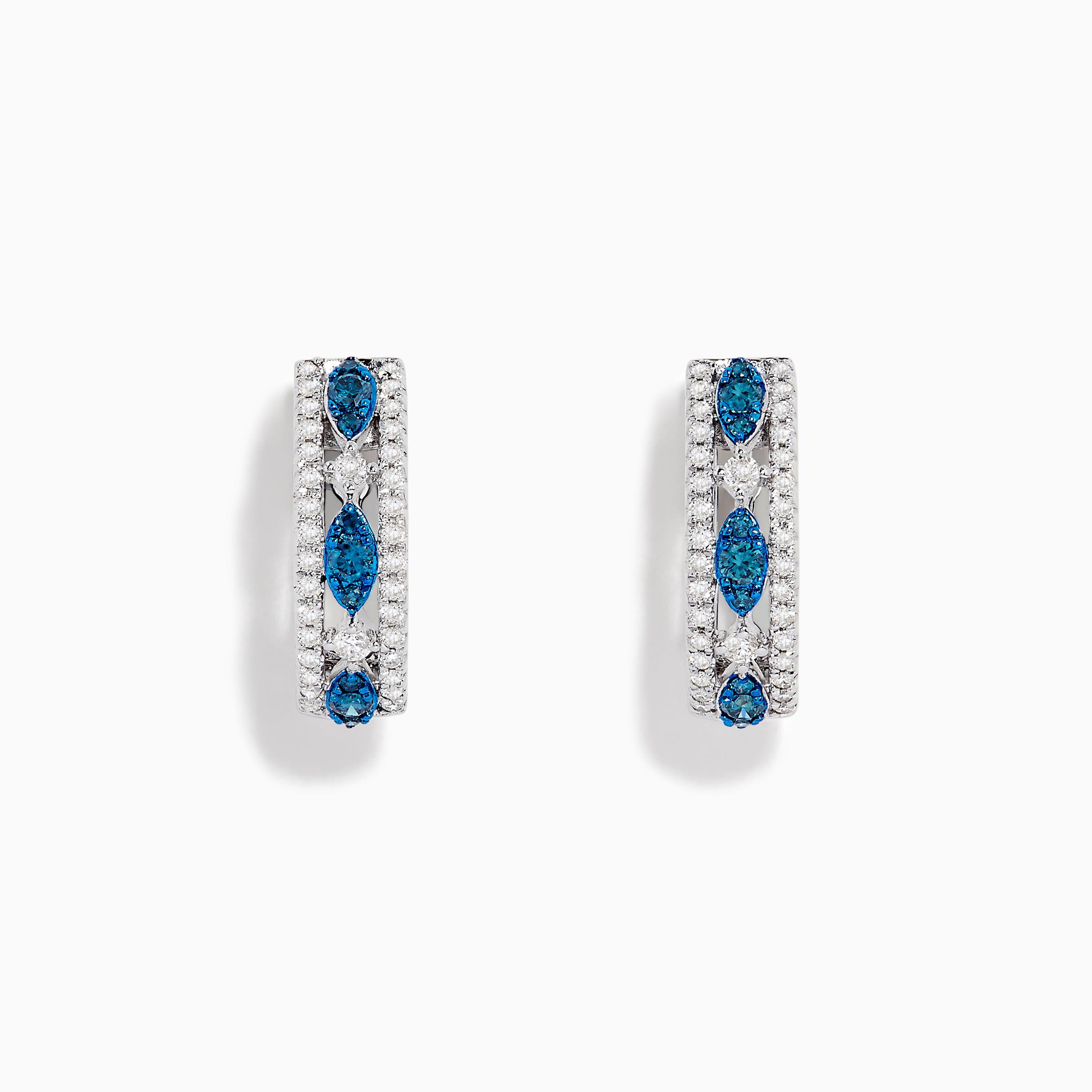 14K solid gold diamond hoop earrings for women with brilliant round-cut diamonds, perfect for luxury everyday wear.