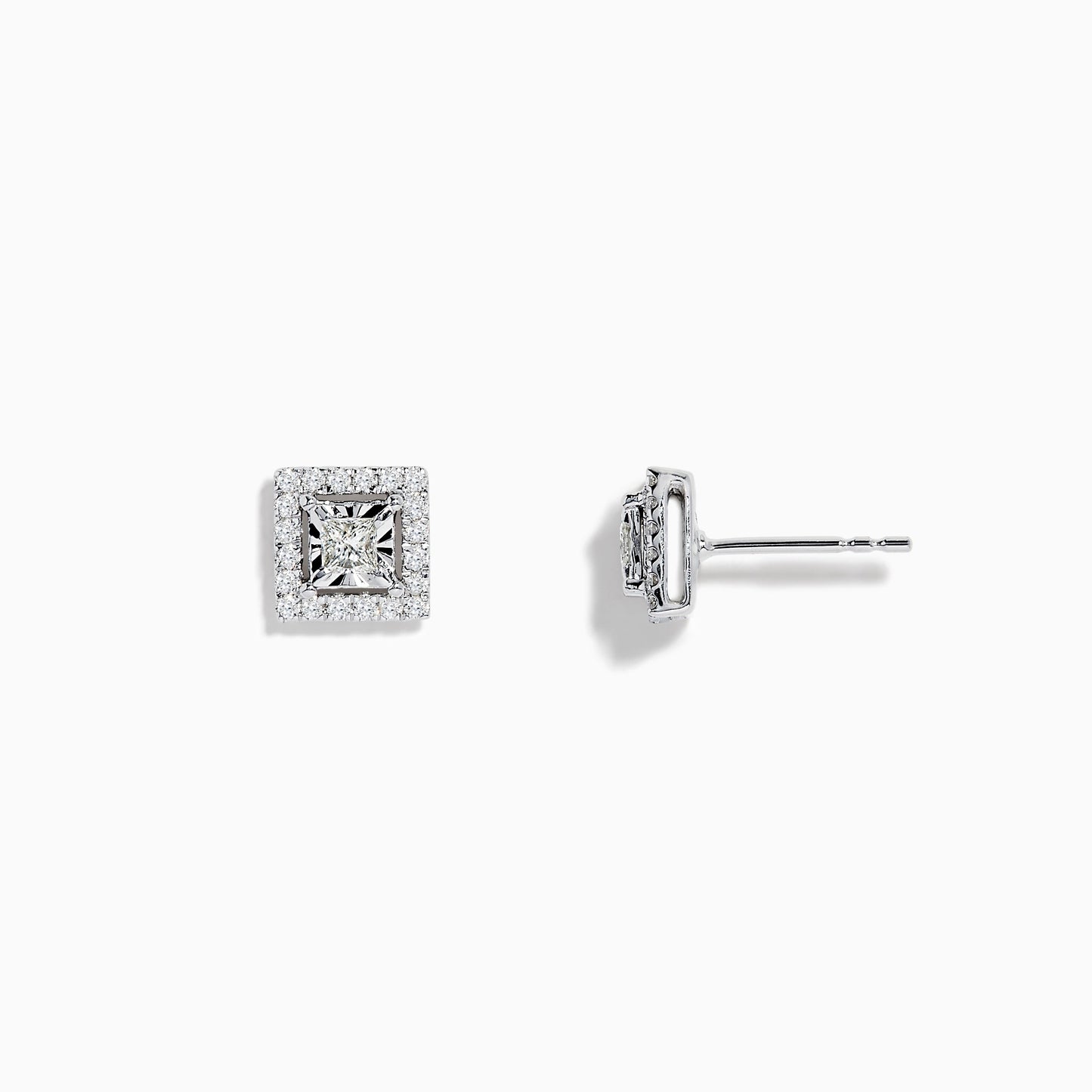 14K solid gold diamond hoop earrings for women with brilliant round-cut diamonds, perfect for luxury everyday wear.
