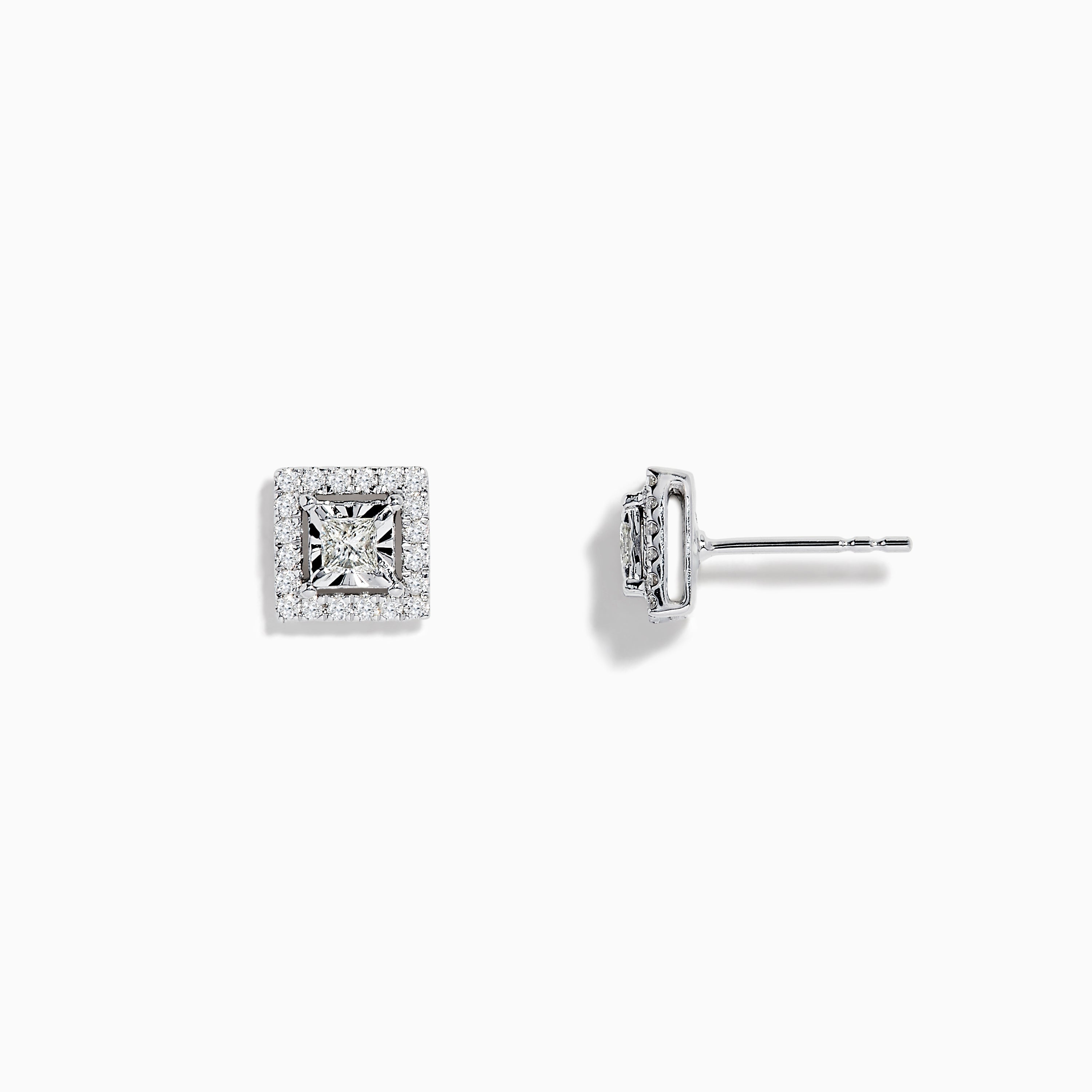 14K solid gold diamond hoop earrings for women with brilliant round-cut diamonds, perfect for luxury everyday wear.