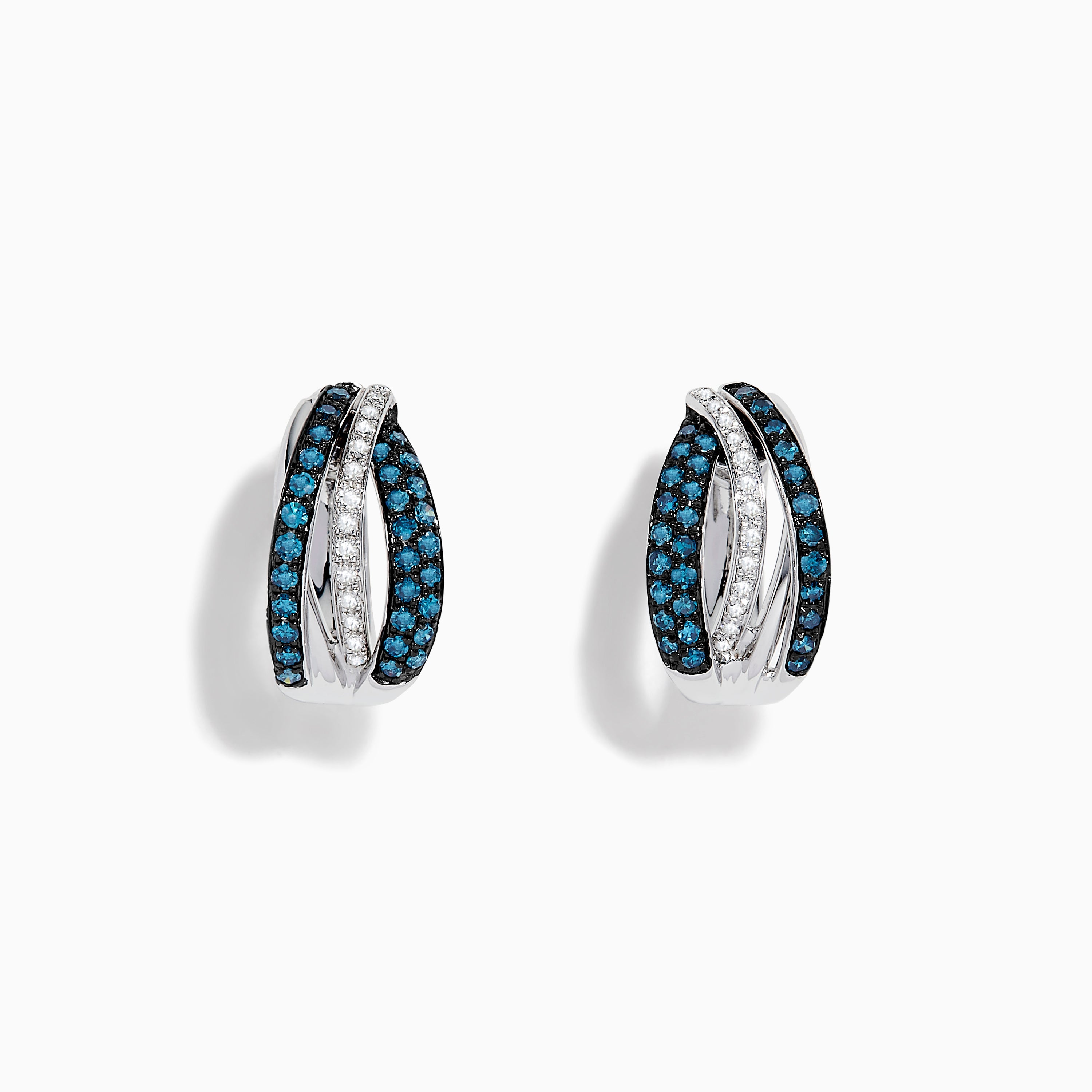 14K solid gold diamond hoop earrings for women with brilliant round-cut diamonds, perfect for luxury everyday wear.