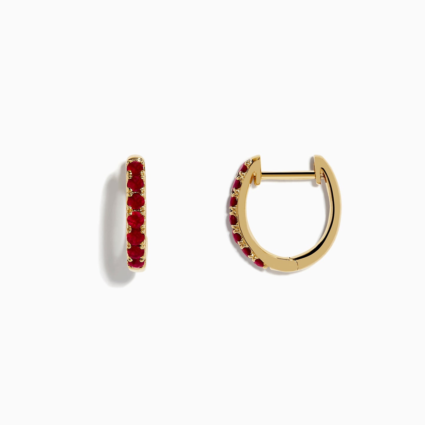 4K solid gold diamond hoop earrings for women with brilliant round-cut diamonds, perfect for luxury everyday wear.