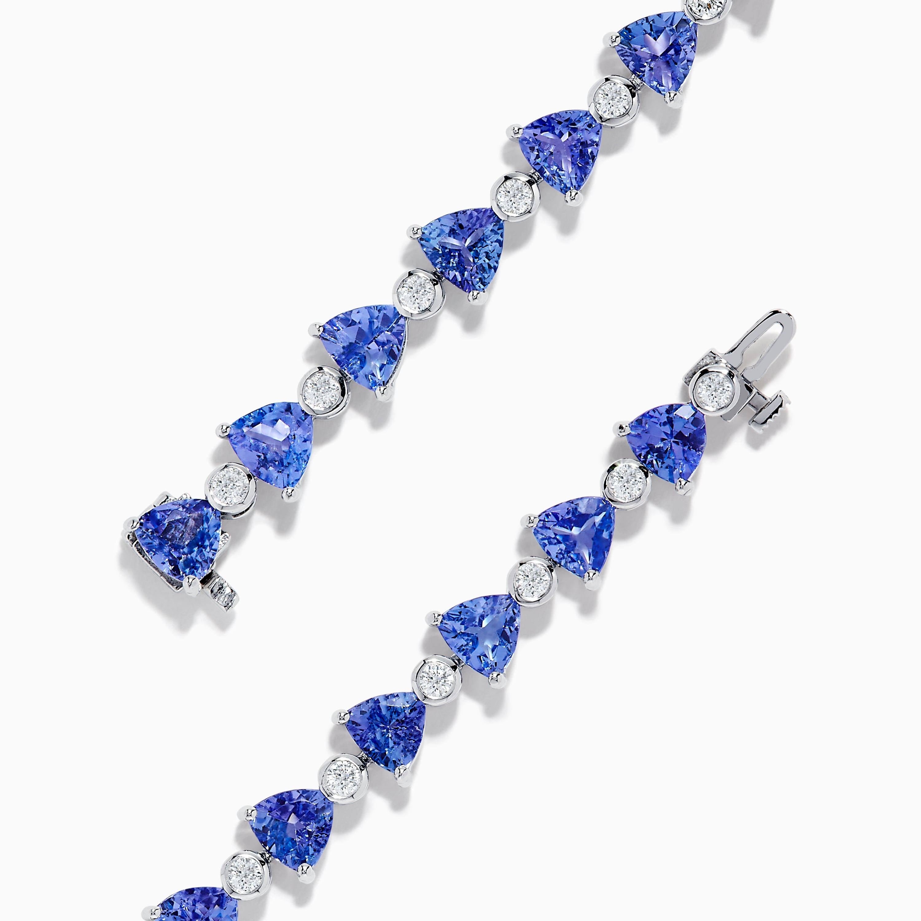 Tanz Royale 14K White Gold Tanzanite and Diamond Bracelet