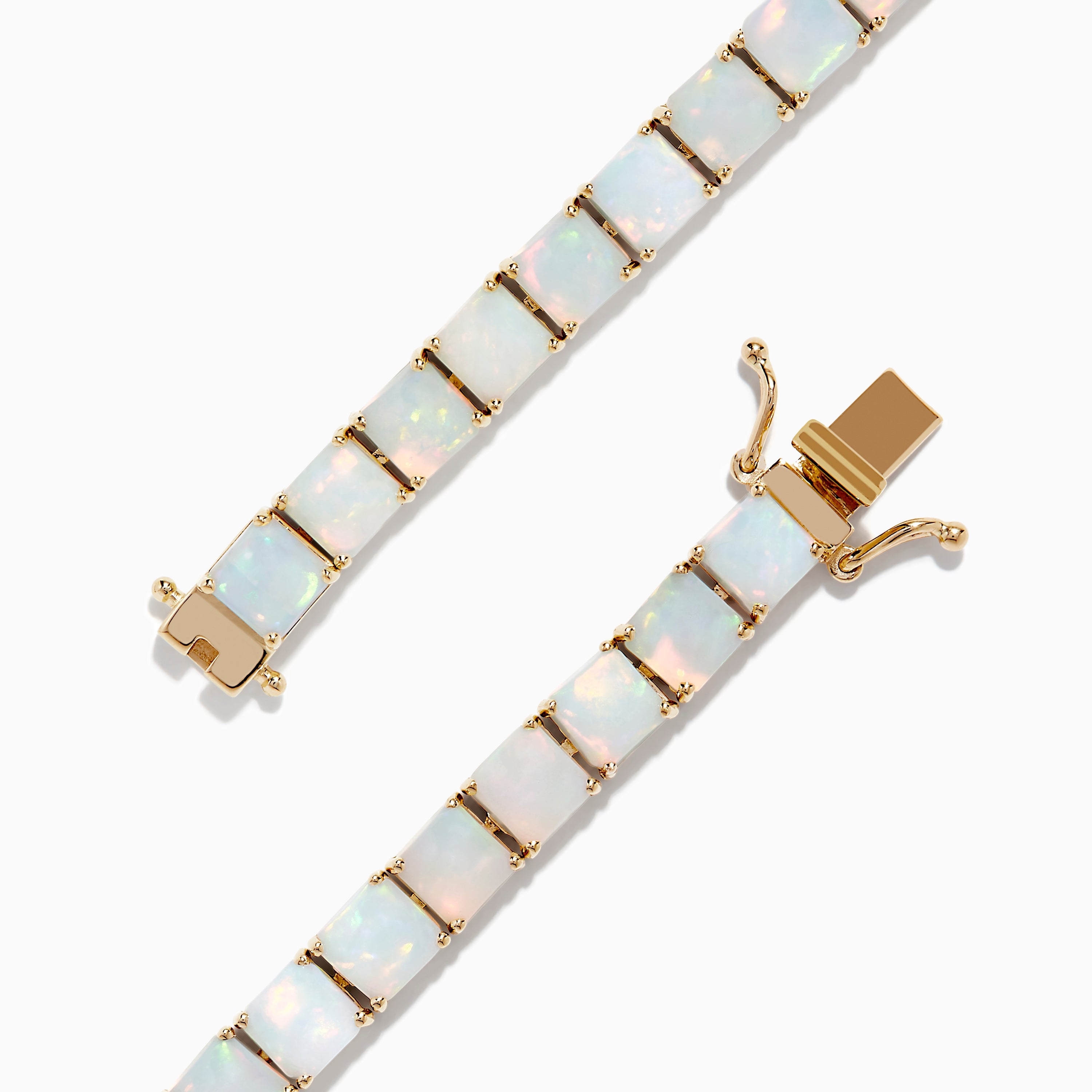 Aurora 14K Yellow Gold Opal Tennis Bracelet