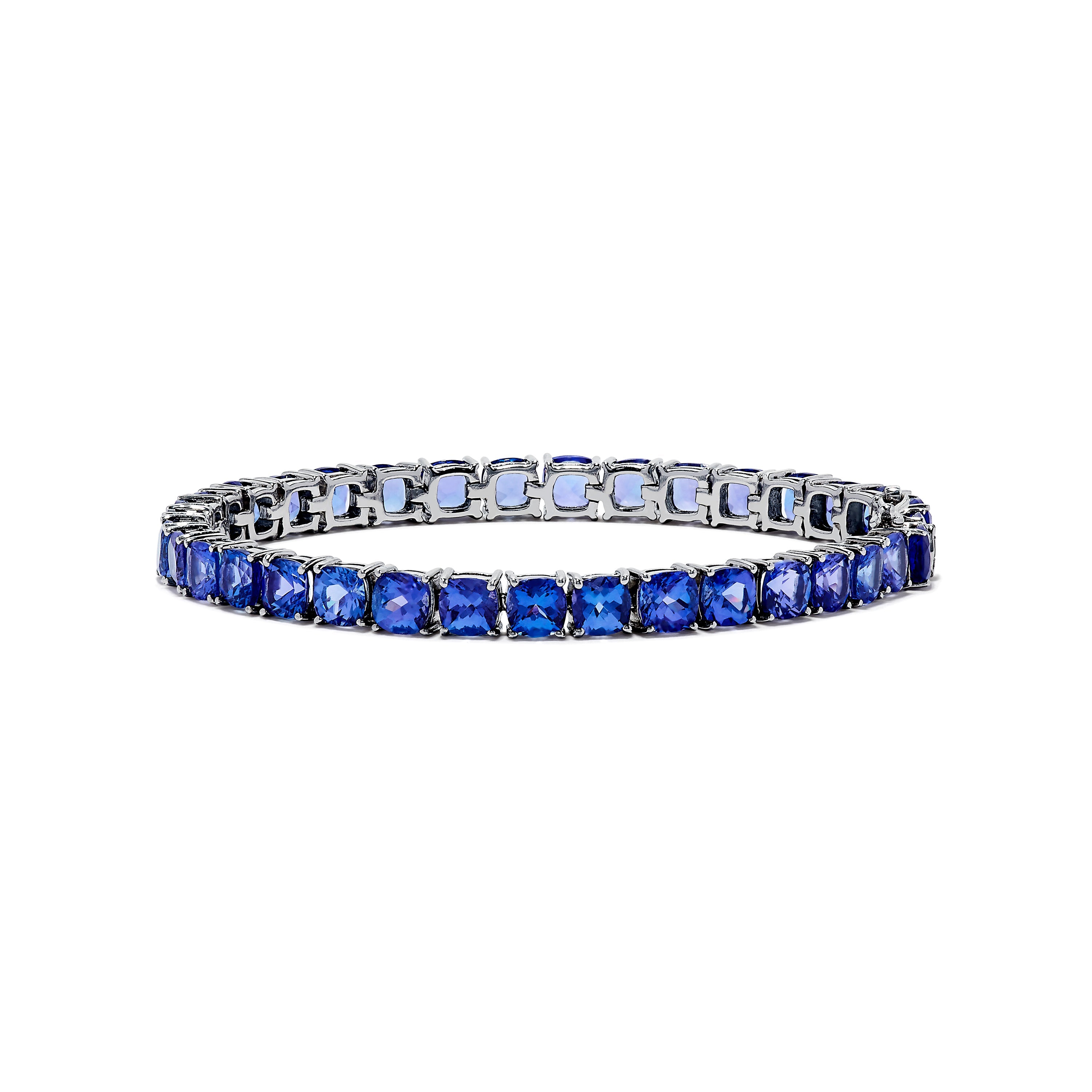 Nahla Siri White Gold Tanzanite Tennis Bracelet