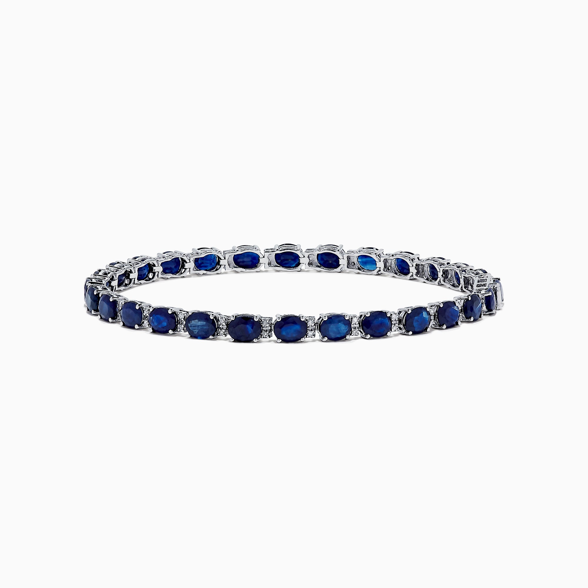 Royale Bleu 14K Gold Sapphire & Diamond Tennis Bracelet, 12.21 TCW