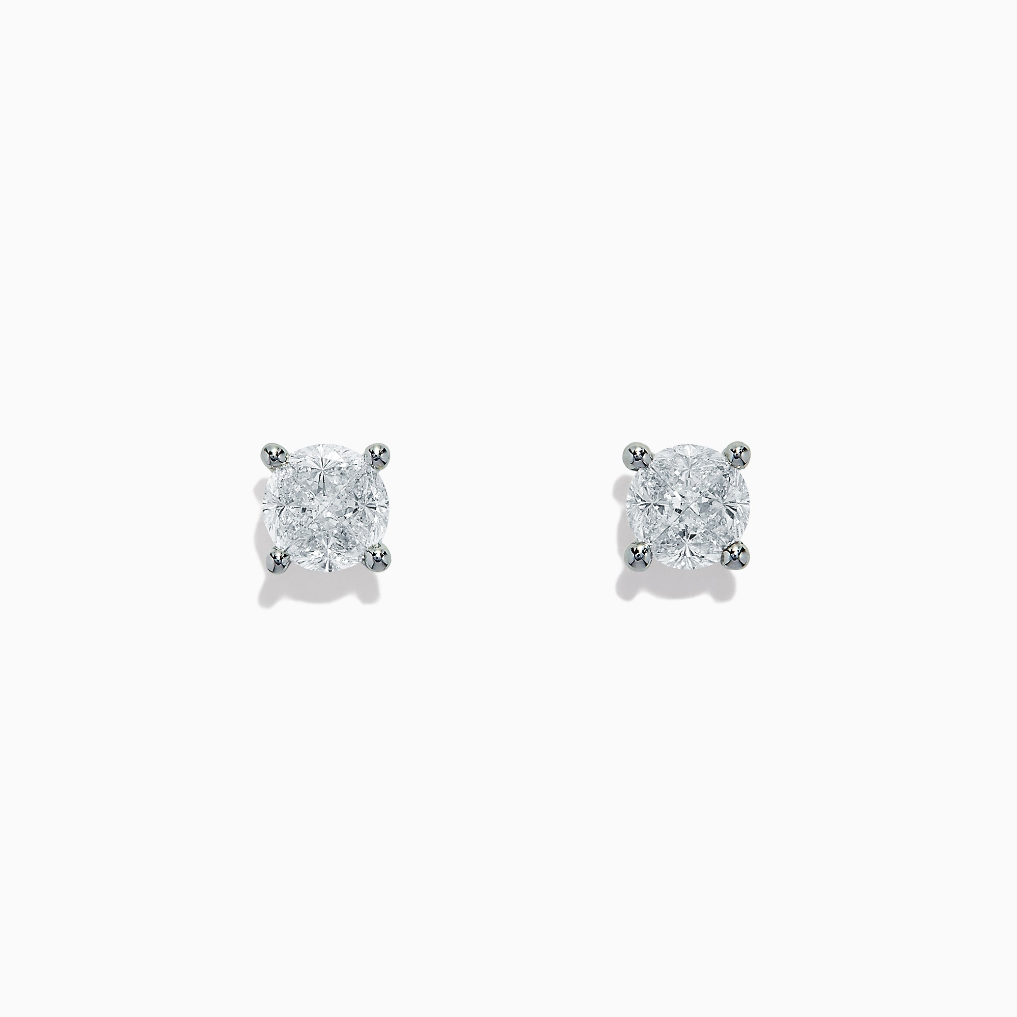 14K solid gold diamond hoop earrings for women with brilliant round-cut diamonds, perfect for luxury everyday wear.