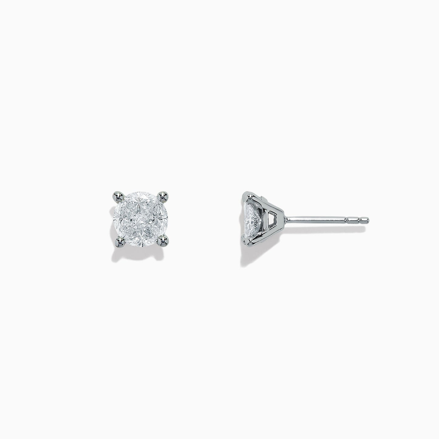 14K solid gold diamond hoop earrings for women with brilliant round-cut diamonds, perfect for luxury everyday wear.