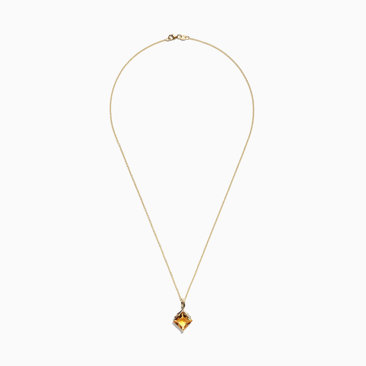 Sunset 14K Yellow Gold Citrine Pendant, 3.85 TCW