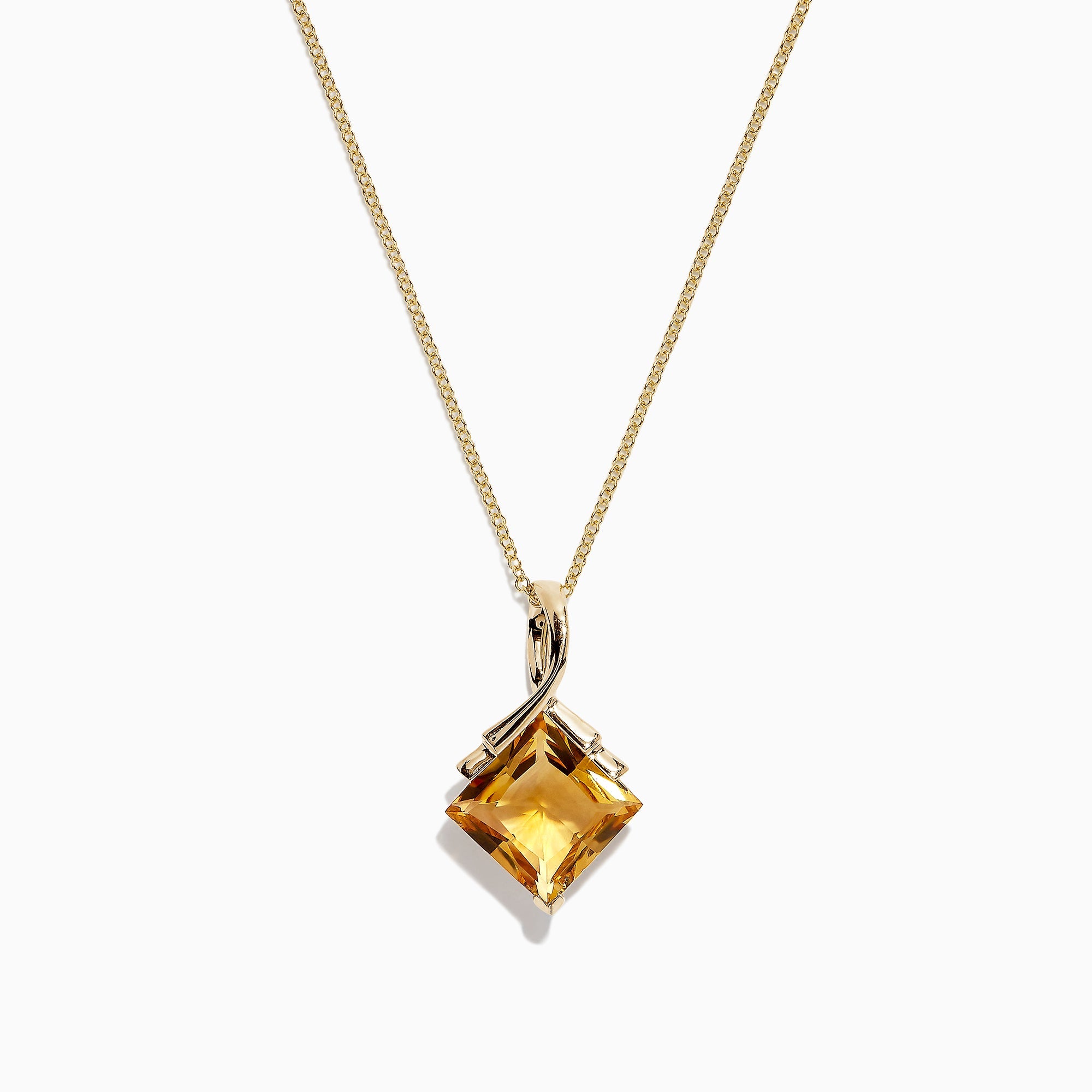 Sunset 14K Yellow Gold Citrine Pendant, 3.85 TCW