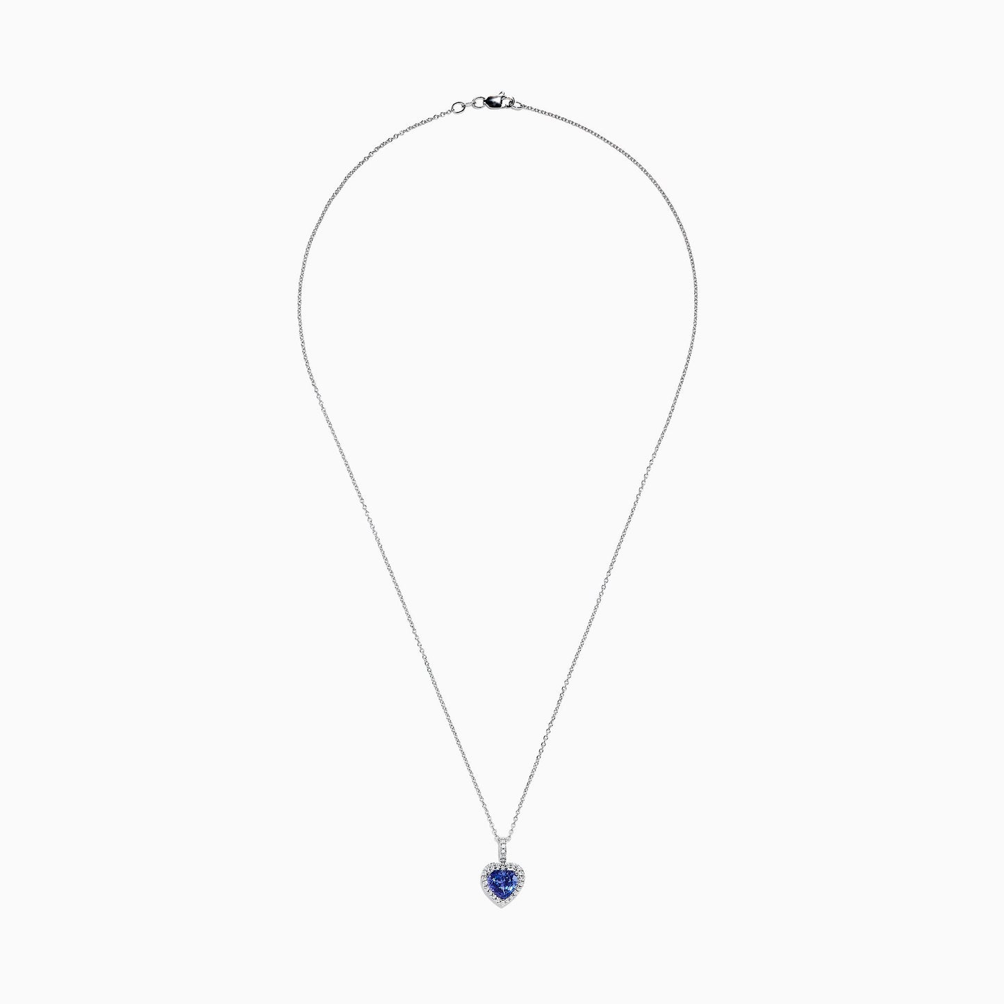 Nahla Siri 14K White Gold Tanzanite and Diamond Heart Pendant