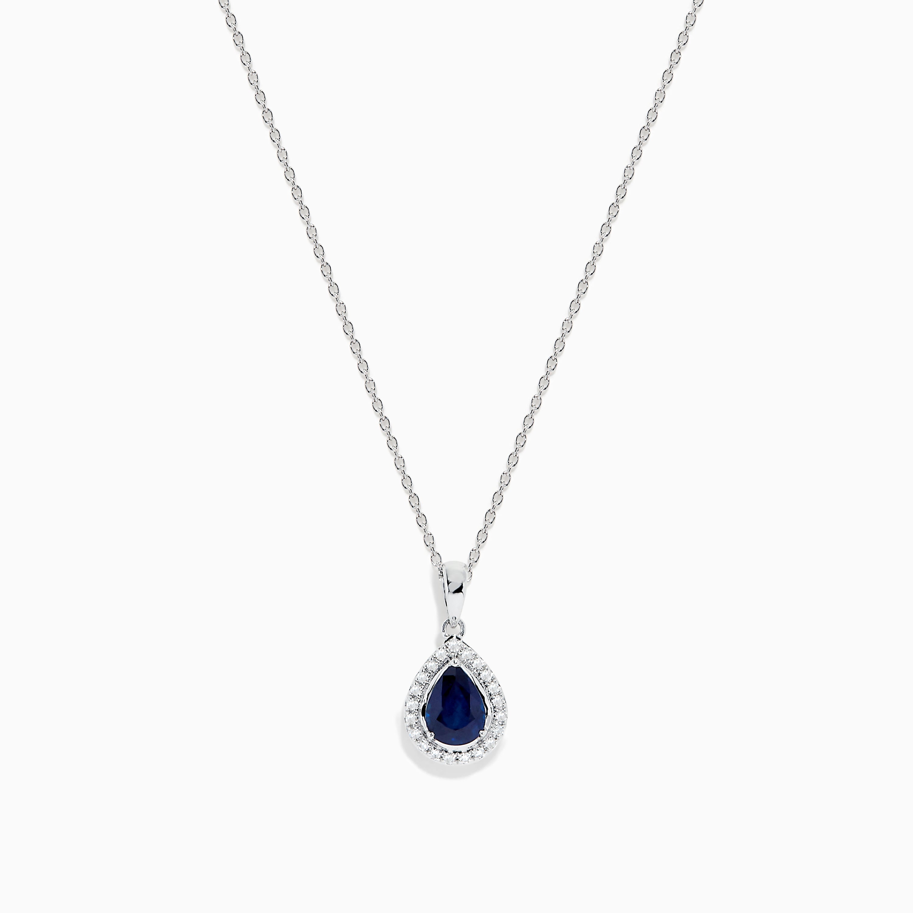 Royale Bleu 14K White Gold Sapphire and Diamond Pendant