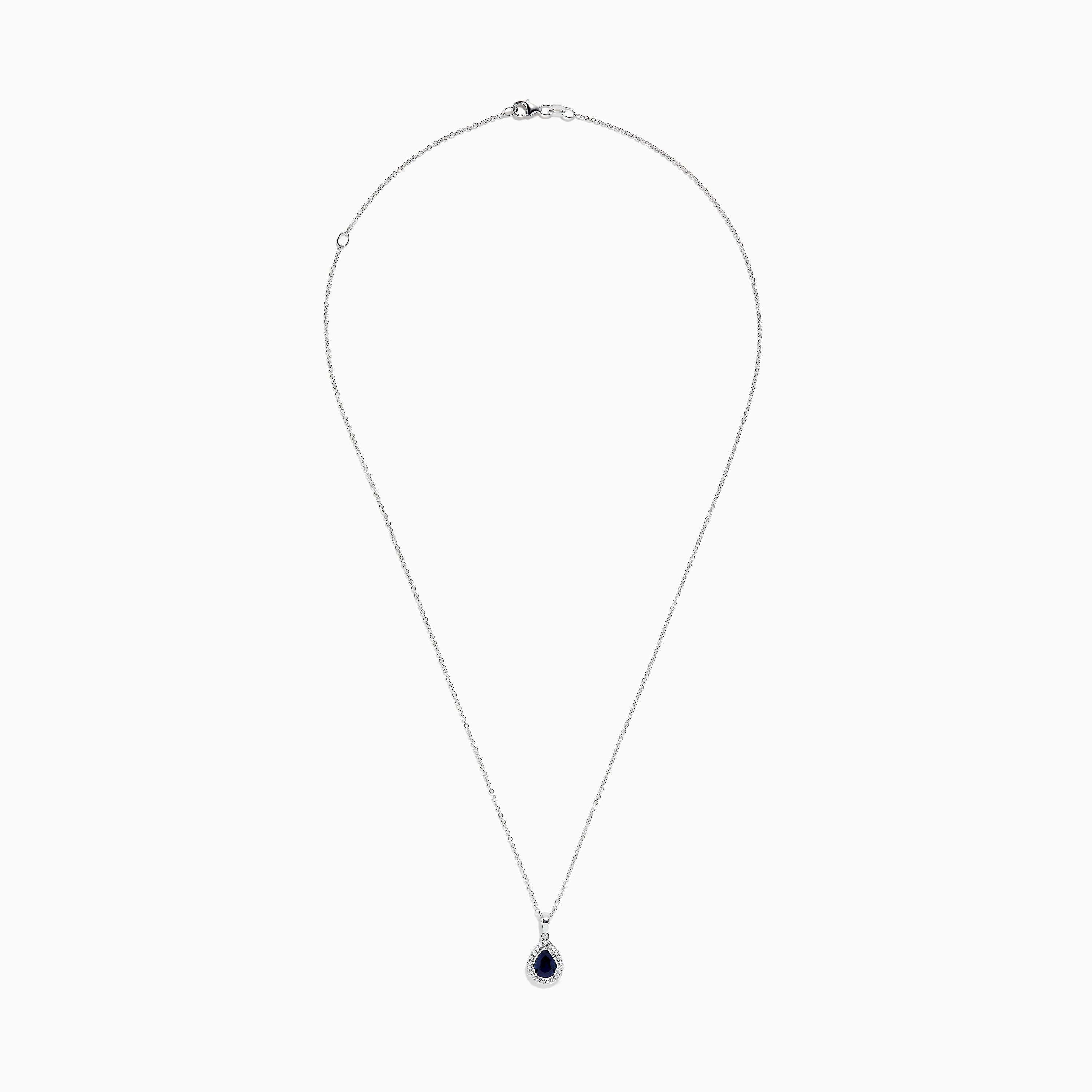 Royale Bleu 14K White Gold Sapphire and Diamond Pendant