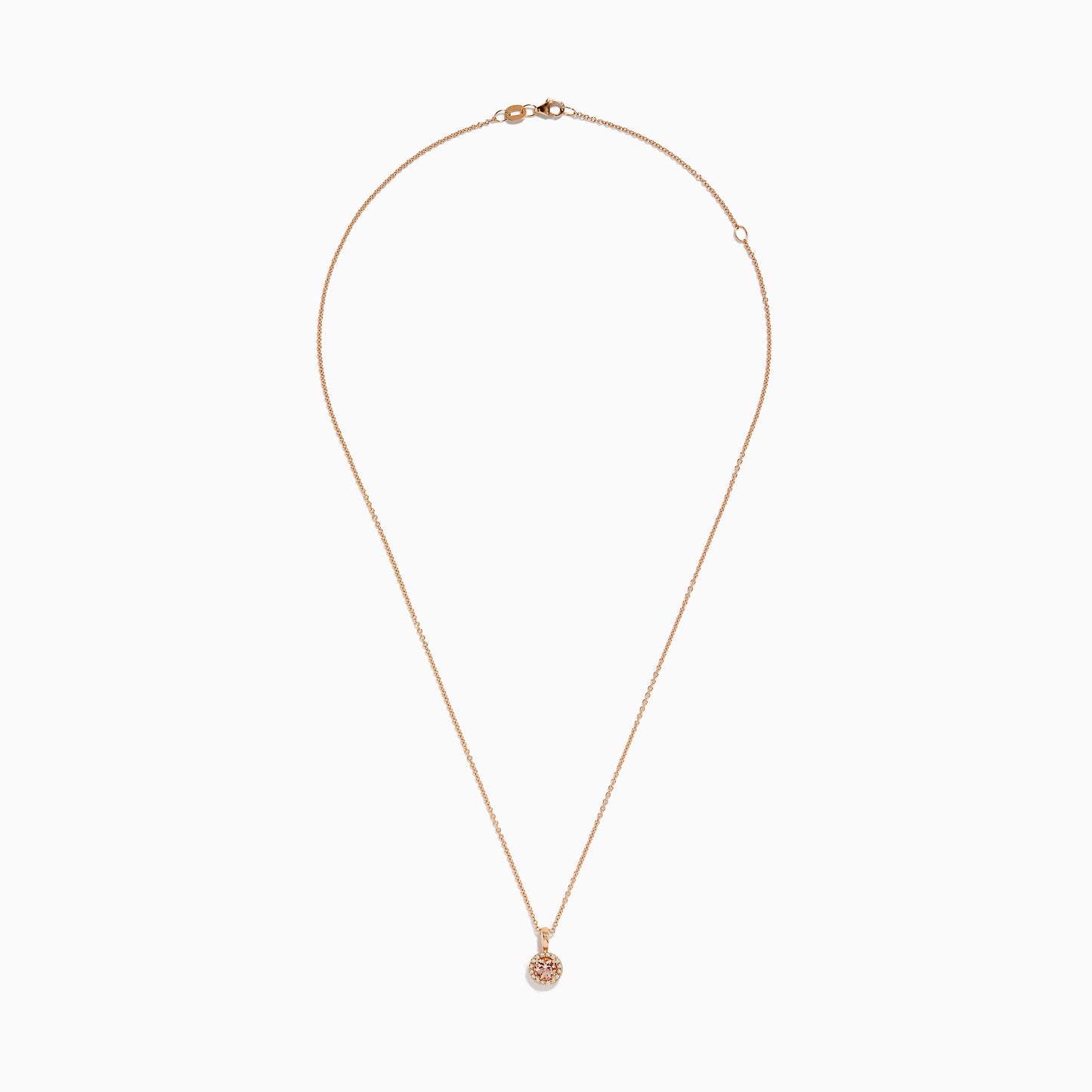 Blush 14K Rose Gold Diamond and Morganite Pendant